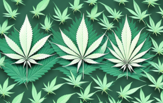 A male and a female cannabis plant side by side