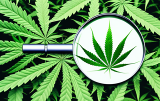 A healthy hemp plant in a field