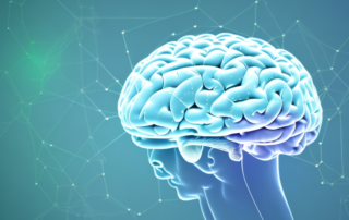 A cbd molecule interacting with a human brain