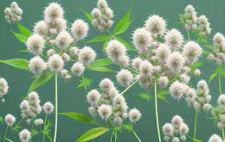 A mature hemp plant in full bloom