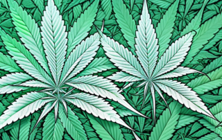 A male cannabis plant gradually transitioning into a female cannabis plant