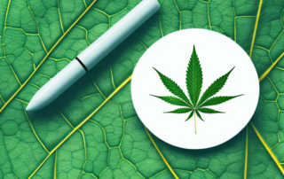 A thc tablet on a leaf