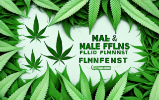 Male and female hemp plants
