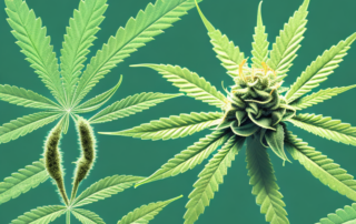 A male hemp plant