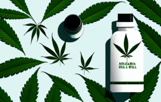 A cannabis oil bottle with a dropper