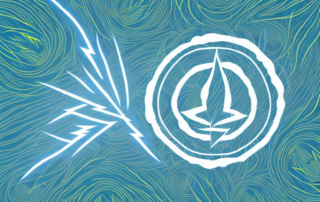 A hemp plant entwined with a symbol of pain