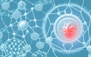 A cbd molecule interacting with a medical capsule