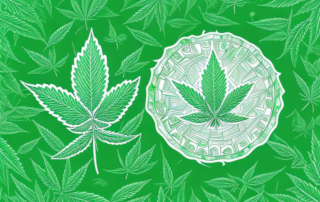 A sativa leaf in a vibrant green color