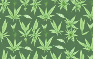 Various hemp flowers in their natural environment