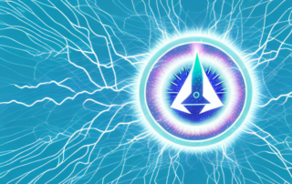 A cbd oil dropper with energy symbols like lightning bolts emanating from it
