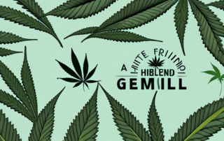 A thriving female hemp plant with visible characteristics like seed pods