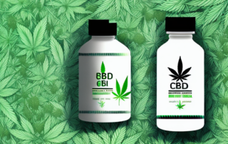 A glass dropper bottle filled with cbd full spectrum oil