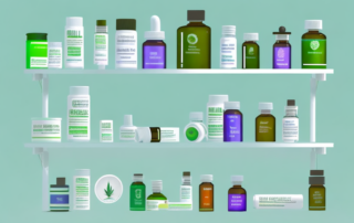 Various medical cannabis products like oils