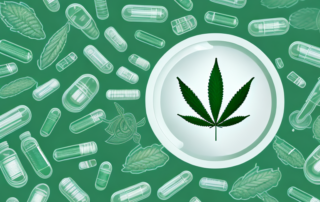 A marijuana leaf in a medical cross symbol