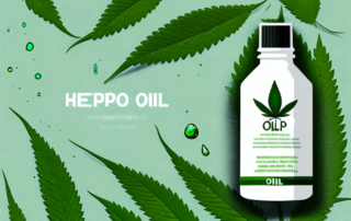 A dropper bottle with hemp oil