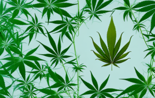A mature cannabis plant in full bloom