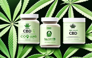 Several high-dose cbd salves in different shaped jars