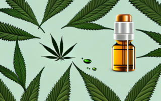 A cannabis oil bottle with a dropper