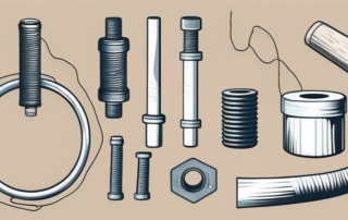 Various plumbing tools and a hemp rope being used to seal pipe threads