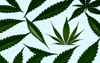 A cannabis plant with both male and female characteristics