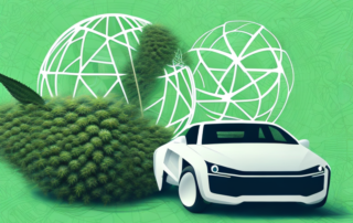 A futuristic car made out of hemp materials