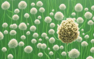 A mature hemp plant in a field