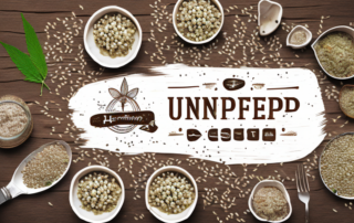 A variety of delicious dishes prepared with unpeeled hemp seeds
