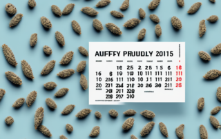 A variety of hemp seeds scattered on a daily calendar