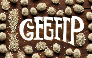 Different types of hemp seeds in a rustic setting