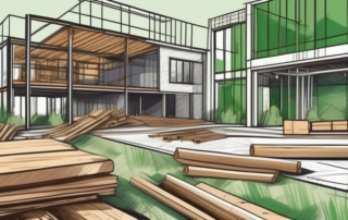 Various eco-friendly building materials like bamboo