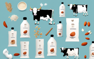 Various non-dairy milk alternatives like almond