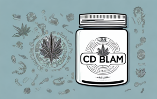 A cbd cream jar with a soothing aura around it