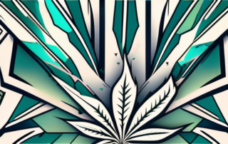 A cannabis leaf in a medical cross symbol