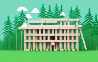 A house being constructed with blocks of hemp