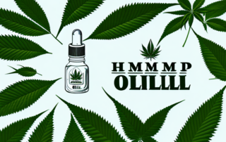 A hemp oil bottle with a dropper