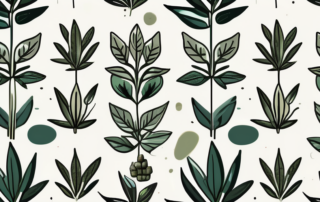 A hemp plant with its leaves and seeds