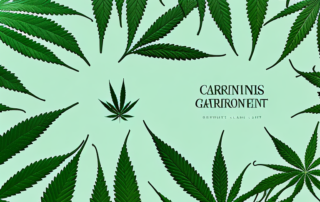 Several cannabis plants in a serene garden setting