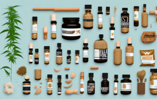 Various hemp products such as oils
