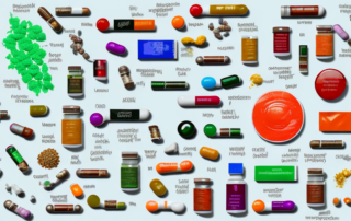 Various types of dietary supplements like vitamins