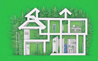A cross-section of a house