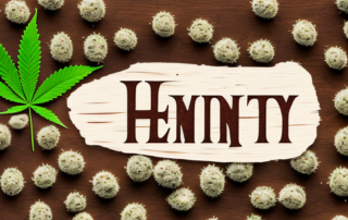 A variety of hemp seeds scattered on a wooden table