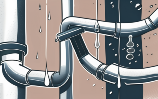 A teflon tape failing to seal a leaky pipe