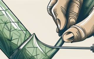 A pipe joint being sealed with hemp