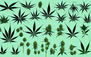 Various types of cannabis plants with distinct characteristics