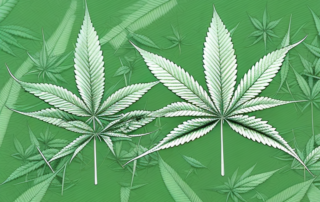A hemp plant in detail