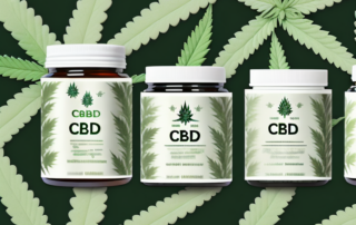 Several different cbd salves in jars