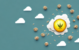 A variety of hemp seeds scattered on a surface