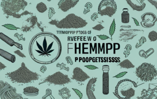 Various stages of hemp waste processing