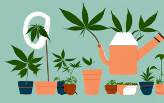 A flourishing hemp plant in a pot