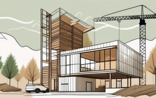 A sustainable and efficient construction site where the main building material is hemp